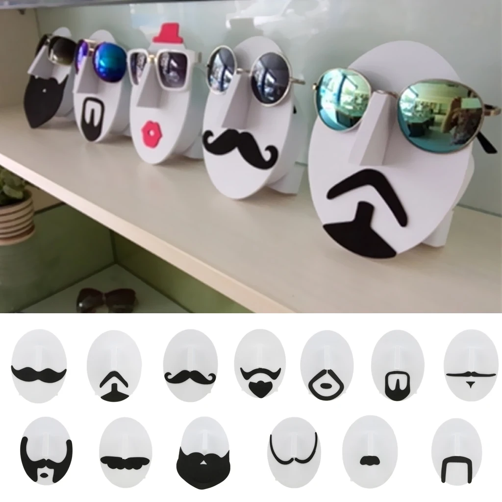 

13Pcs Mustache Face Glasses/Sunglasses/Spectacles Display Stand Holder