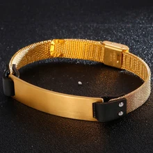 Полированные Золотые/серебряные мужские ID браслеты из нержавеющей стали мужские 10 мм широкий регулируемый браслет дружбы мужские никогда не потемневшие украшения новые