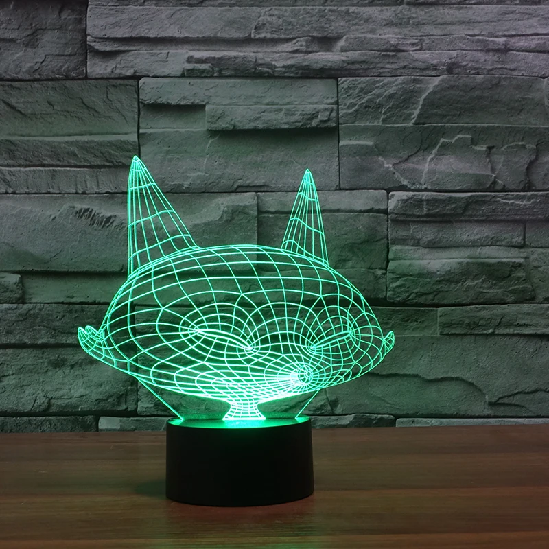 

Fox 3d Visual Lowrie Illusion Lamp Transparent Acrylic Night Light Led Fairy Lampa Color Changing Touch Table Bulbing Lambas