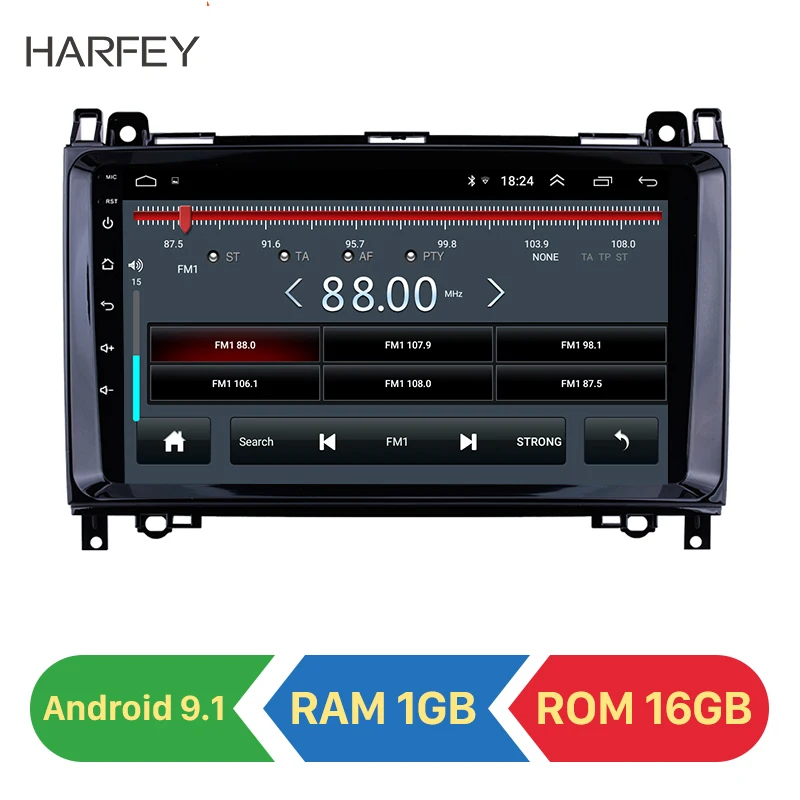 

Harfey 9" radio 2Din GPS Car Multimedia Player Android 8.1 For Mercedes Benz B W245 B150 B160 B170 B180 B200 B55 2004 2005-2012