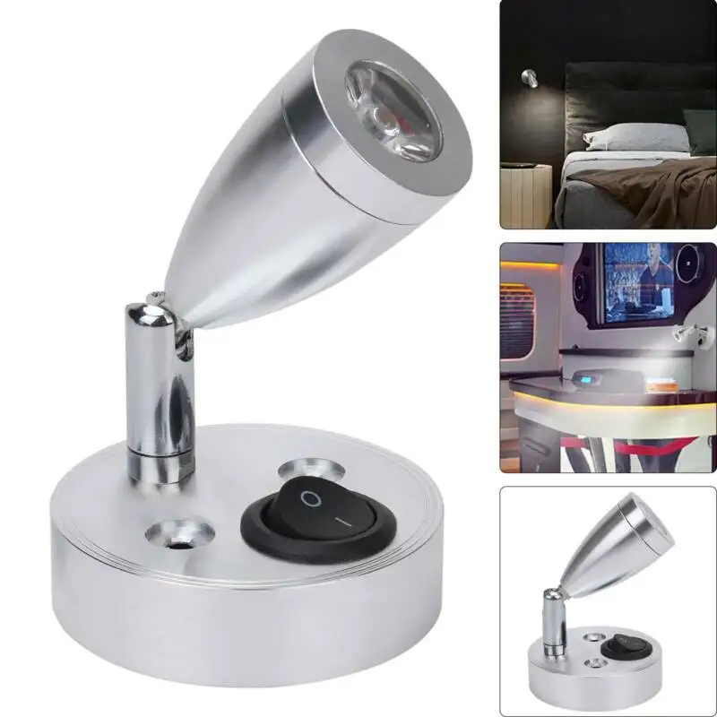 Светодиодный точечный светильник для чтения 12 В переключатель кемпера фургона