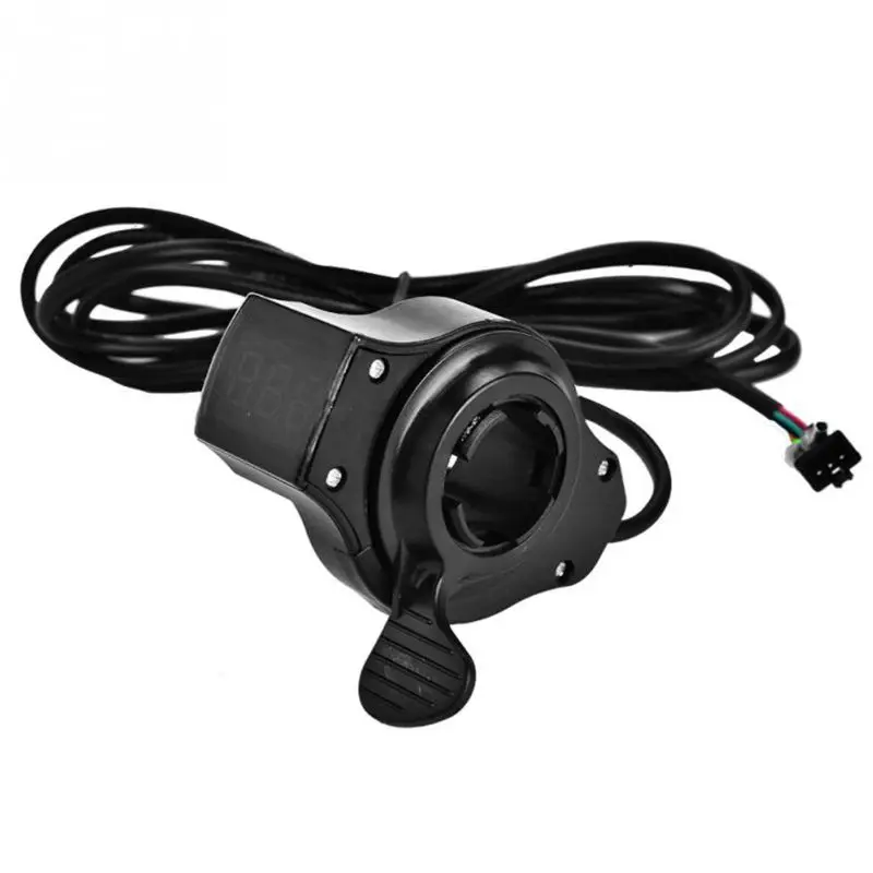 

1 Set E-bike Handlebar Electric Scooter Accelerator Thumb with LCD Display Black Bicycle Grips Accessories Y51D