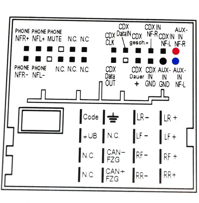 12 контактный AUX адаптер для V.W Volks.wagen RCD200 RCD210 RCD300 RCD310 RNS300 RNS310 MFD2 CD радио|Кабели