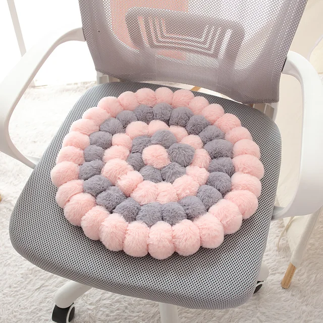 Soft Mesh Small Hair Ball Cushion Cushion Soft Sofa Cushion Home Decoration Children Gift