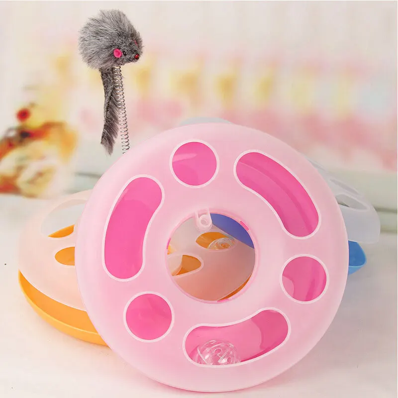 Интерактивная игрушка для кошек Pet Play Disc креативный щенок пластиковый оранжевый