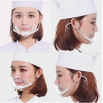

10/20/50/100PCS Pieces of Restaurant Masks Transparent Unisex Catering Food Hygiene Kitchen Restaurant Spittle Chef Mask