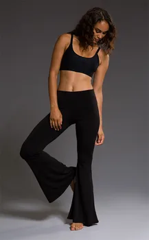 

hirigin Hot Women High Waist Wide Leg Pants Bell Bottom Flared Pants Leggings Trousers Hippie Palazzo Black Leggings Trousers