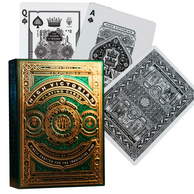 Роскошные викторианские игральные карты Теория 11 колода Размер покера USPCC