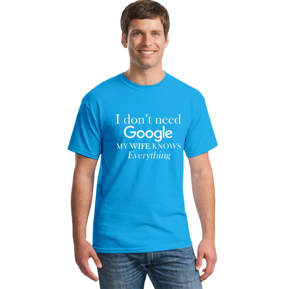 Мне не нужен Google, моя жена все знает, смешные футболки, футболки для мужчин, папы, жениха, летняя футболка с коротким рукавом, гик, футболка для любителей вина