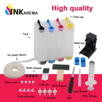 

INKARENA Ciss Ink Kits Tank Replacement For HP 343 337 Cartridge Photosmart 2575 8050 C4180 D5160 Deskjet 6940 D4160 Printer