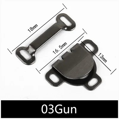 03Gun Meetee 30/50 комплектов Медь металлический крючок для брюк шуба невидимая кнопка крючок для юбки на брюки Регулируемая застежка аксессуары для шитья CN047 - Цвет: 03Gun