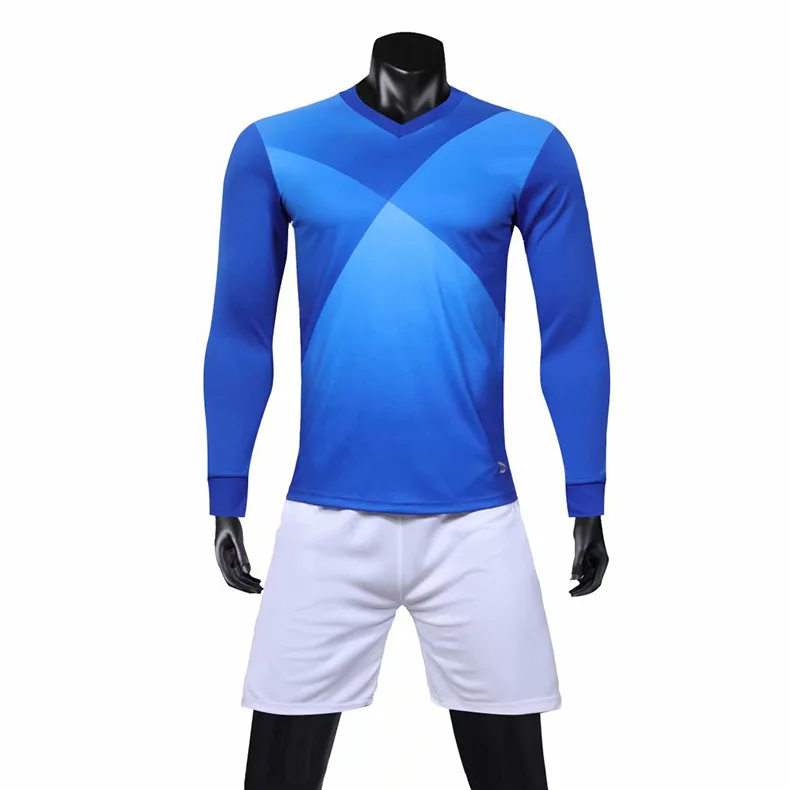 Invierno de de foutbol trajes hombres y nivienos de manga larga camisetas de foutbol de los nivienos al aire libre de formacion tra - Цвет: Cai lan