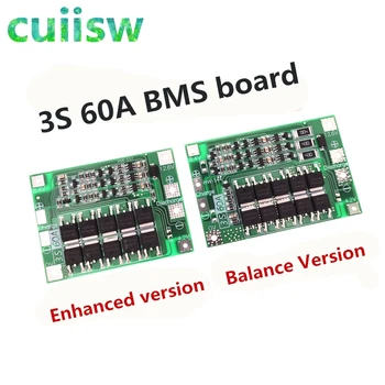 

Balance 3S 60A BMS board/ Li-ion 12.6V 18650 BMS PCM battery protection board for li-ion battery/18650 Battery Charger