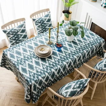 

Rectangular table cushion dining table linen plaid mesh red cotton linen restaurant coffee table tablecloth home