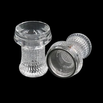 

1PC Fashion Beautiful Glass Hookah Tobacco Wire Mesh Shisha Chicha Accessories Narguile Filter Bowl-shaped