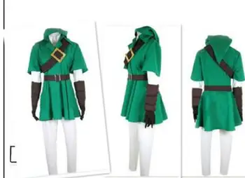

Hot The Legend of Zelda Link Cosplay Costume Full Set Comic Link Cosplay green Outfits Full set