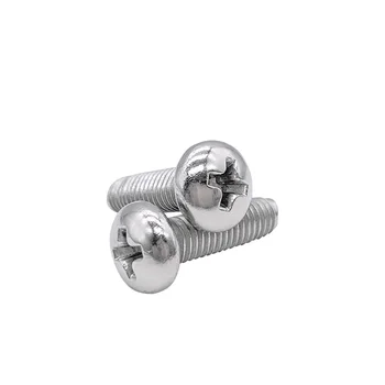 

30pcs M4 Phillips self-attack screws round head screw cross pan triangular tail bolts stainless steel bolt 6mm-16mm long