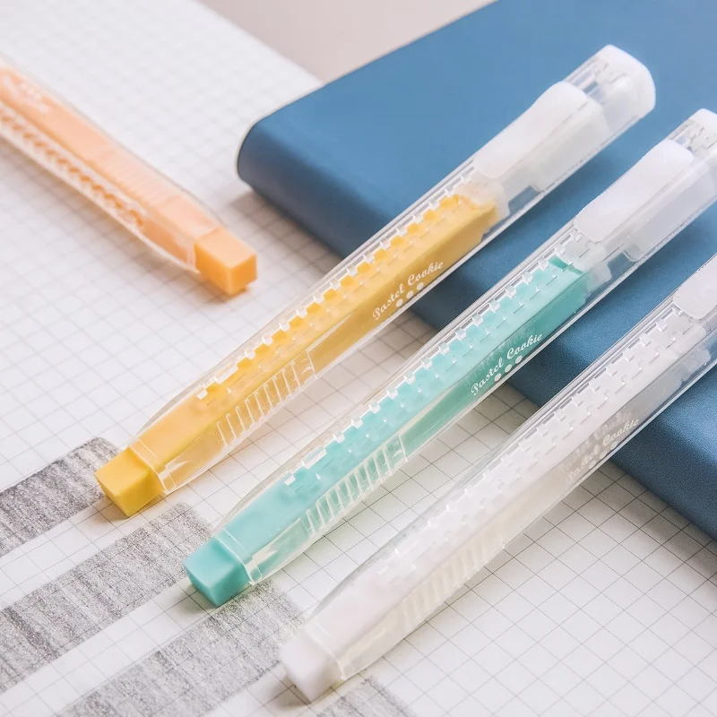 KOKUYO Pencil Eraser Pastel Cookie Series Color Stick Erasers Pen Replenishable Refill Japanese Stationery Office School A6616 pencil eraser eraser pen eraser refillable pen