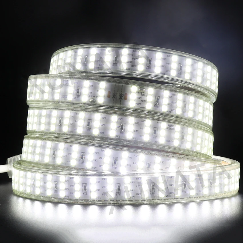 

2835 SMD LED Strip 220V 240V AC Waterproof 276LED 256LED 120LED LED Tape Rope Lights Warm White Home Decoration Dimmable Lamp