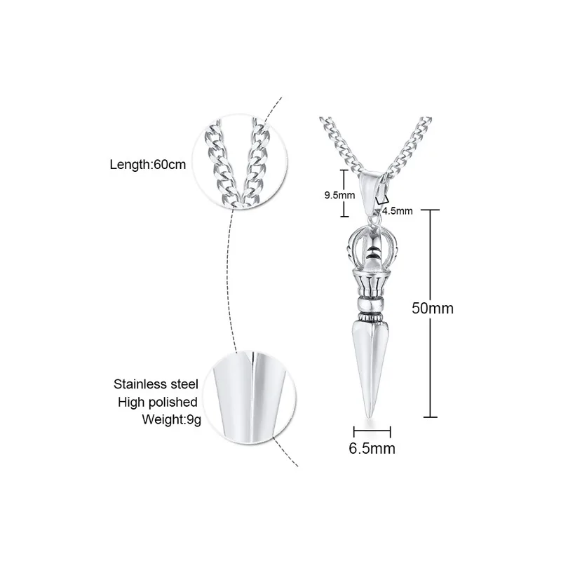 

Films And Television Products Accessories Two-color Selectable Monster Subduing Club Dharma-vessel Necklace Pendant Cool Titaniu