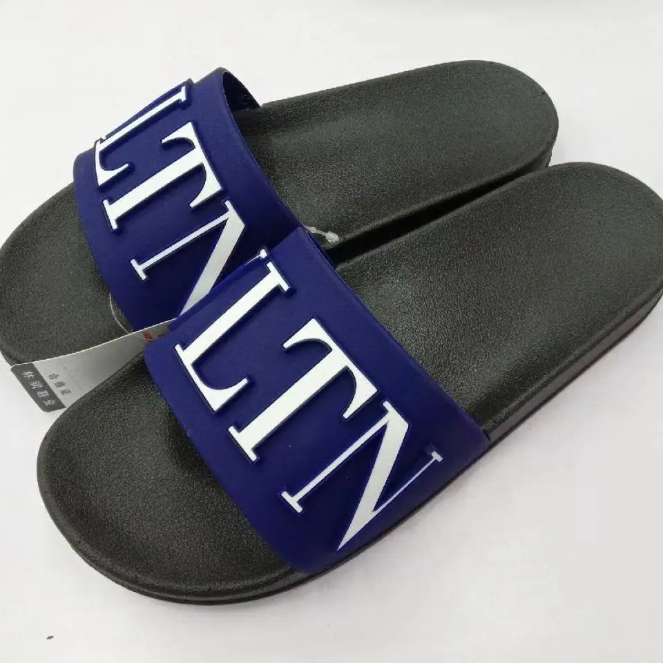 

Couple large slippers 37-44 beach sandals three-dimensional letters outdoor PVC flip-flops ladies casual home shoes