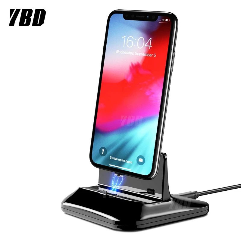 Зарядная док-станция YBD магнитная настольная USB-зарядка для iPhone X XS MAX iphone 11 8/7 |