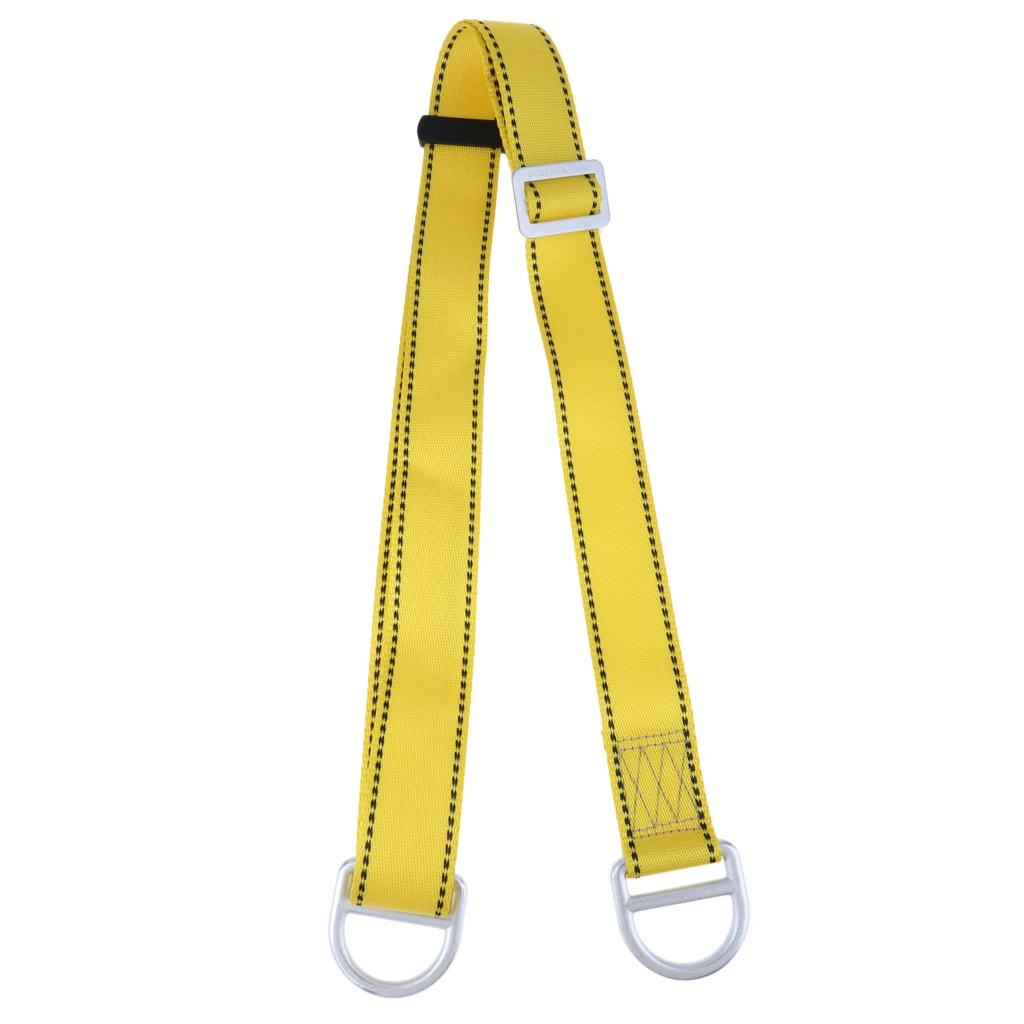 Outdoor Rock Climbing Adjustable Nylon Webbing Sling Fall Protection Safety Harness Webbing Strap with Carabiner 23KN Climbing