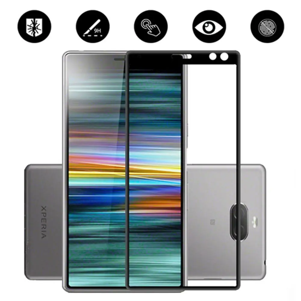 Полное покрытие из закаленного стекла для sony Xperia L3 5 10 Plus 1 XZ4 XA3 XZ2 Plus XA2 Ultra XZ2 Премиум компактная Защитная пленка для экрана