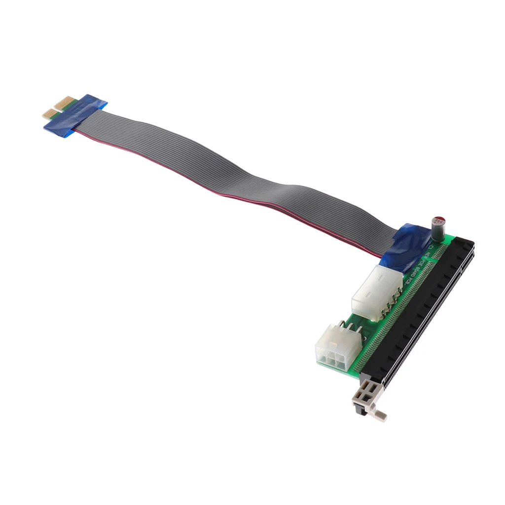 PCI-E 16x to 1x Powered Riser Adapter Card w/4PIN, Graphic Card 6PIN Interface Mining -20cm