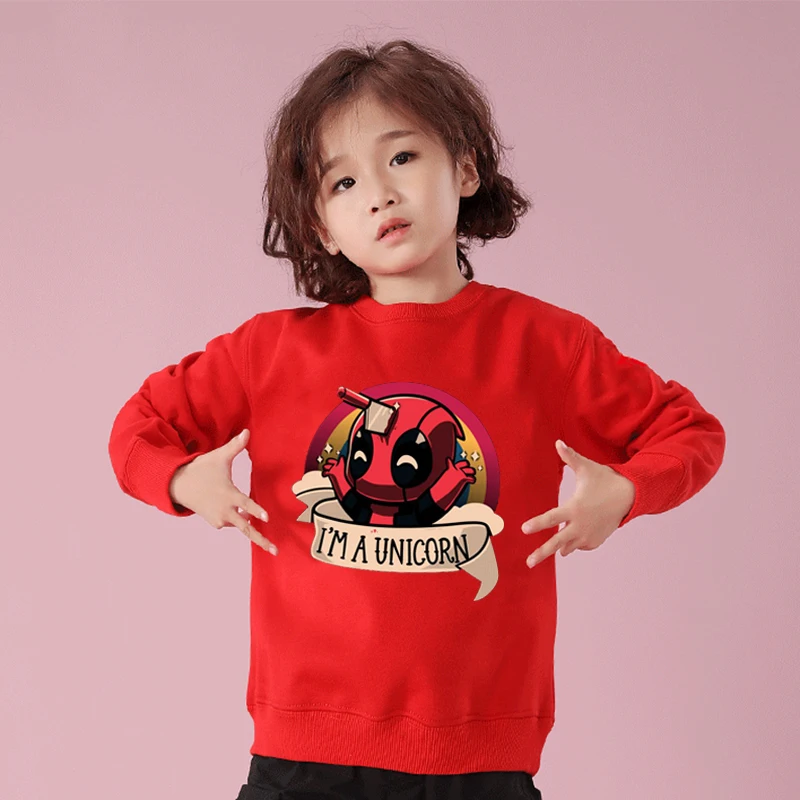 

I'm A Unicorn Deadpool Girls Sweatshirt 2019 Sweatshirts Drawings Toddler Girl Spring Autumn Clothes Casual Cotton Kids Clothing