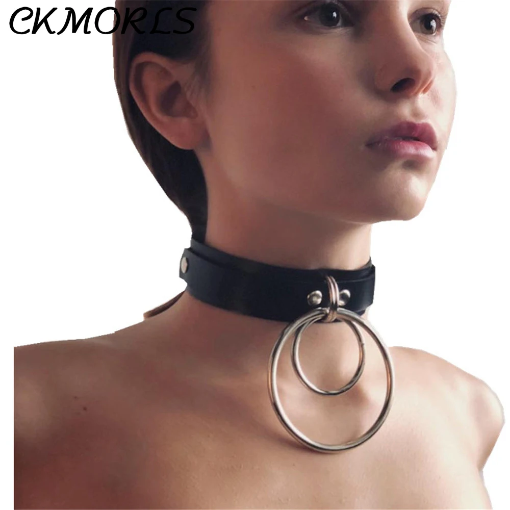 CKMORLS женский ошейник из кожи с кожаным кольцом секс чокер кожаный жгут БДСМ