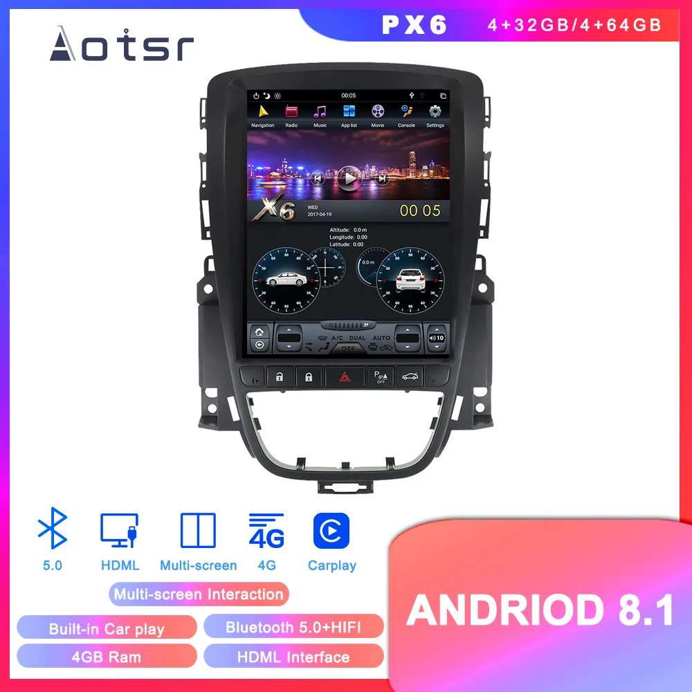 Clearance Android 8.1 Tesla Car DVD Player GPS navigation For Opel Vauxhall Holden Astra J 2010-2013 CD400 multimidia player radio stereo 1