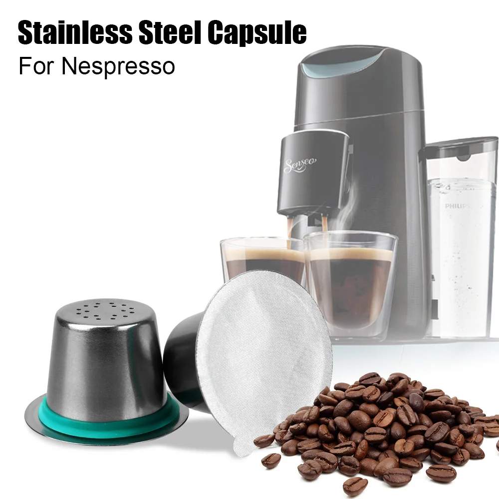 Espresso Maker Tools Coffeeware Reusable Filter Pods For Nespresso Coffee  Capsule Coffee Accessories Stainless Steel