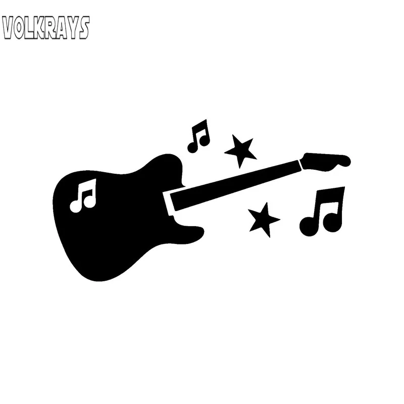 Водонепроницаемые наклейки Volkrays забавный гитарный музыкальный символ JDM