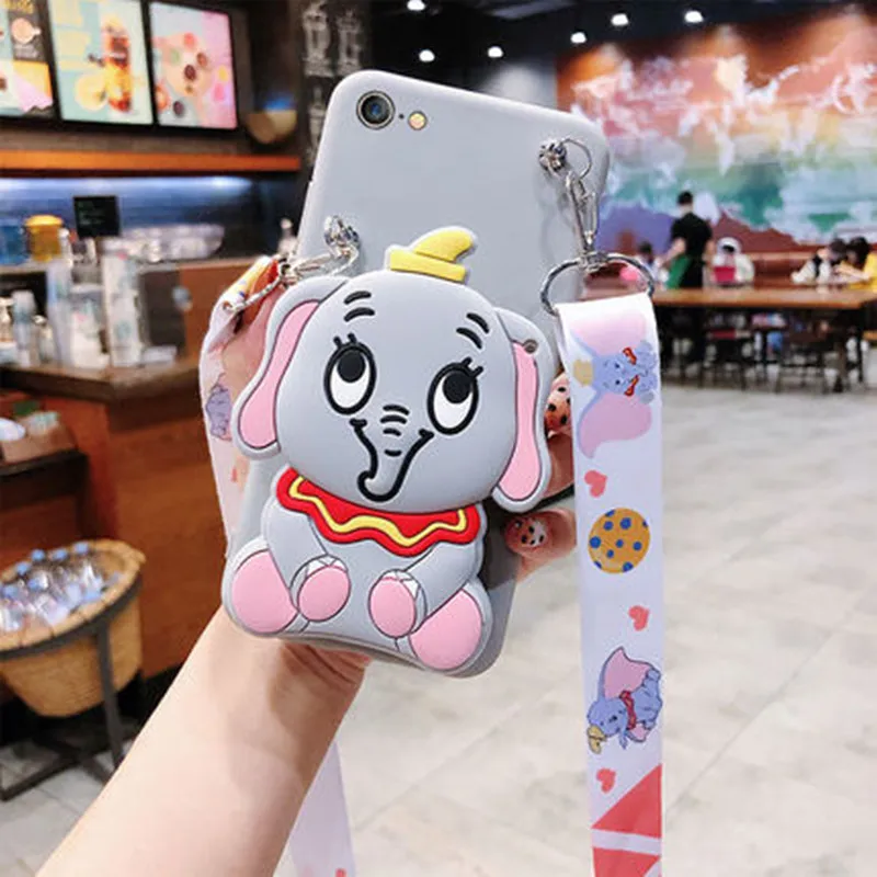Милый 3D мультфильм Минни на молнии кошелек чехол для телефона для iPhone 11 Pro Max X XR XS Max 8 7 6 6S Plus силиконовый чехол s для HUAWEI P20 P30 - Цвет: 9