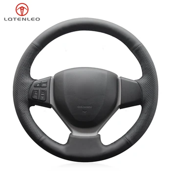 

LQTENLE Black Artificial Leather Steering Wheel Cover For Suzuki Swift 2011-2017 Vitara Celerio 2015-2019 SX4 S-CROSS 2013-2019