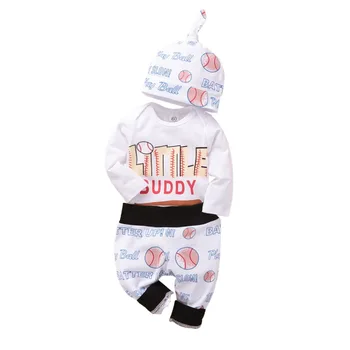 

Baby Romper Suits Girls Cute Letter Pattern Kids Tops with Printed Pants