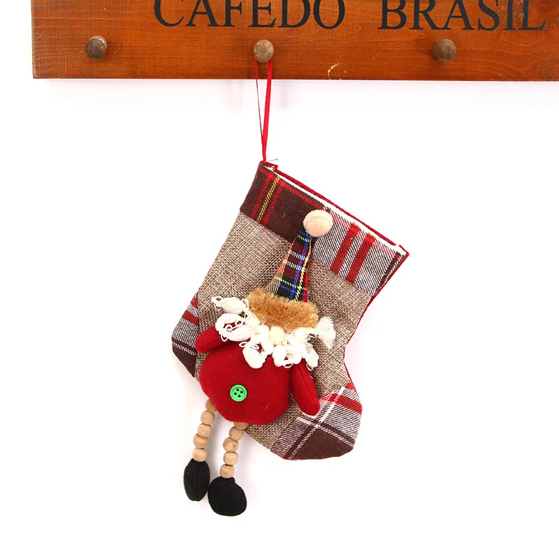 Рождественский чулок мини-носок Санта Клаус Конфеты Подарочная сумка Рождественские елочные игрушки Рождественские украшения для дома год Noel - Цвет: Santa Claus