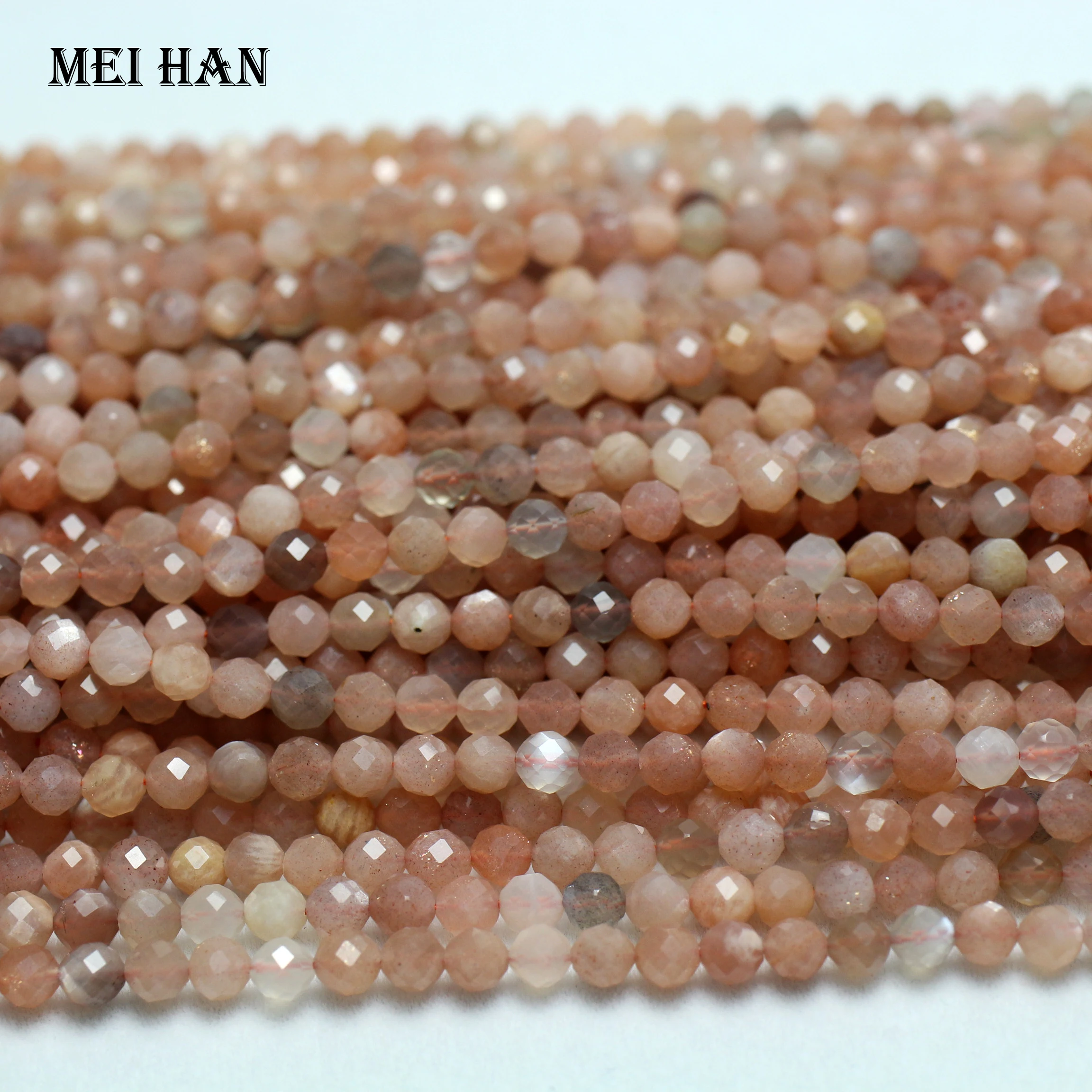 3MM MILKY HONEY CITRINE GEMSTONE FACETED ROUND 3MM LOOSE BEADS 16/"