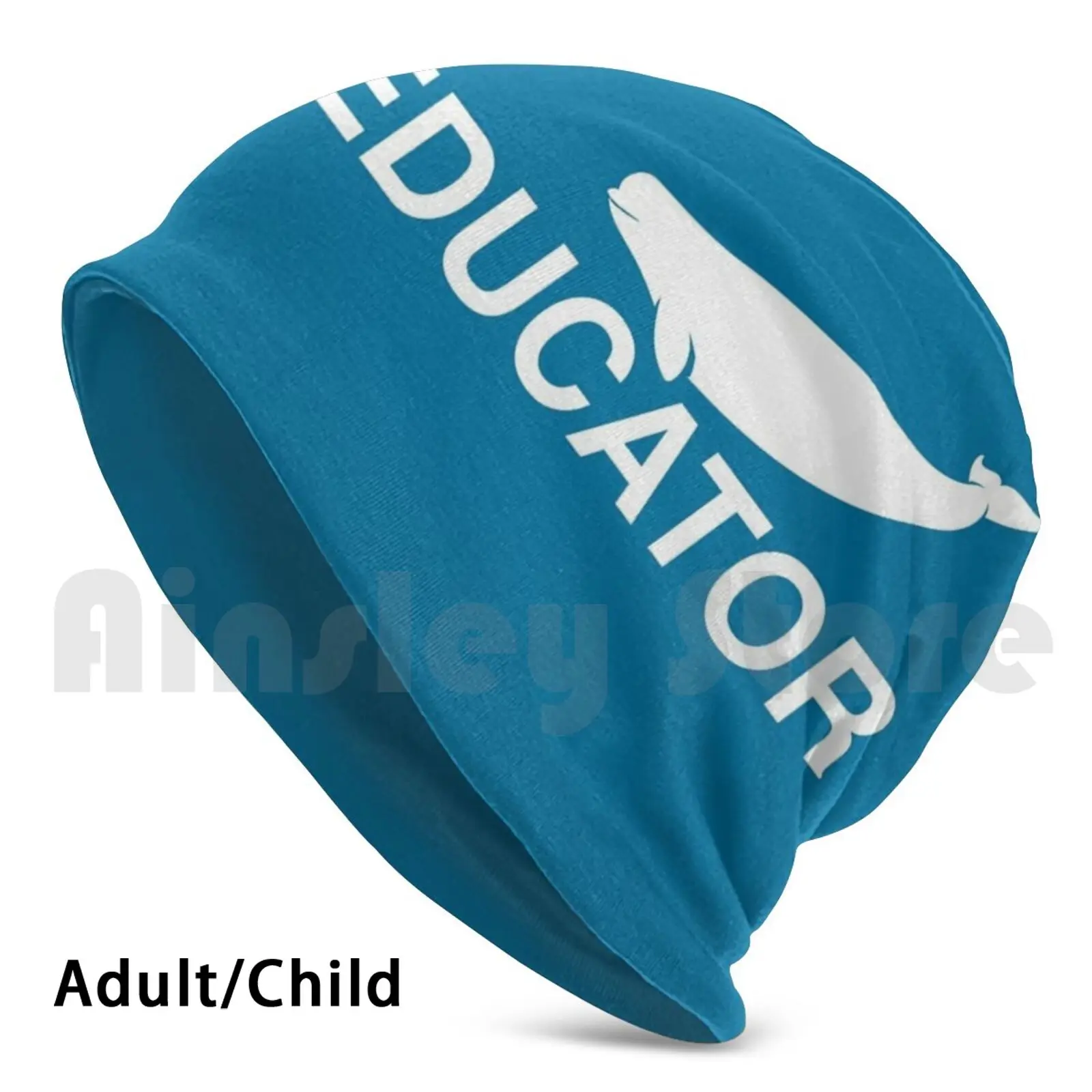 Beluga Whale Educator Beanie Hedging Cap Cuscino Con Stampa Fai Da Te Beluga Whale Educator Trainer Animal Care Professional