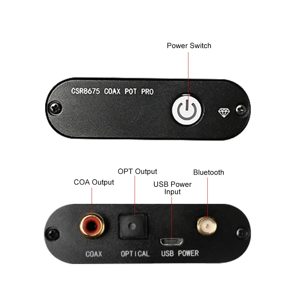 AIYIMA CSR8675 Bluetooth 5,0 APTX HD DAC Bluetooth приемник декодер коаксиальный Оптический цифровой аудио выход Поддержка APTX APTX-LL