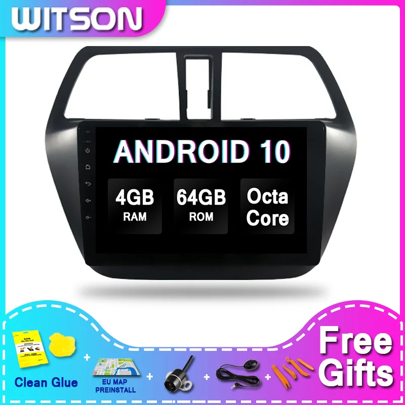 WITSON большой экран Android 10 автомобильный DVD-плеер универсальный для SUZUKI BALENO/SX4 2014 4RAM