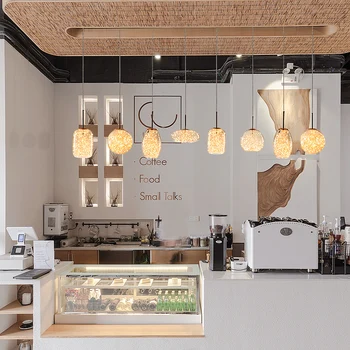 

Nordic restaurant chandelier lighting starry glass hanging lamp modern minimalist bedroom bedside bar coffee shop bar chandelier