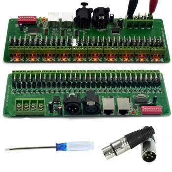 

30 Channel RGB dmx512 decoder led strip dmx controller 60A dmx dimmer PWM driver Input DC12-24V 30CH dmx decoder light control
