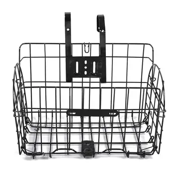 

Bicycle Basket Iron Foldable Iron Cycling Handlebar Cycle Baggage Bag Bike Bike
