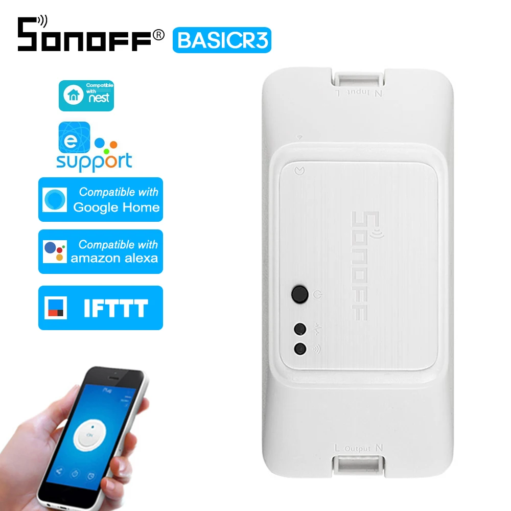 Умный Wi Fi переключатель SONOFF с голосовым управлением поддержка таймерного