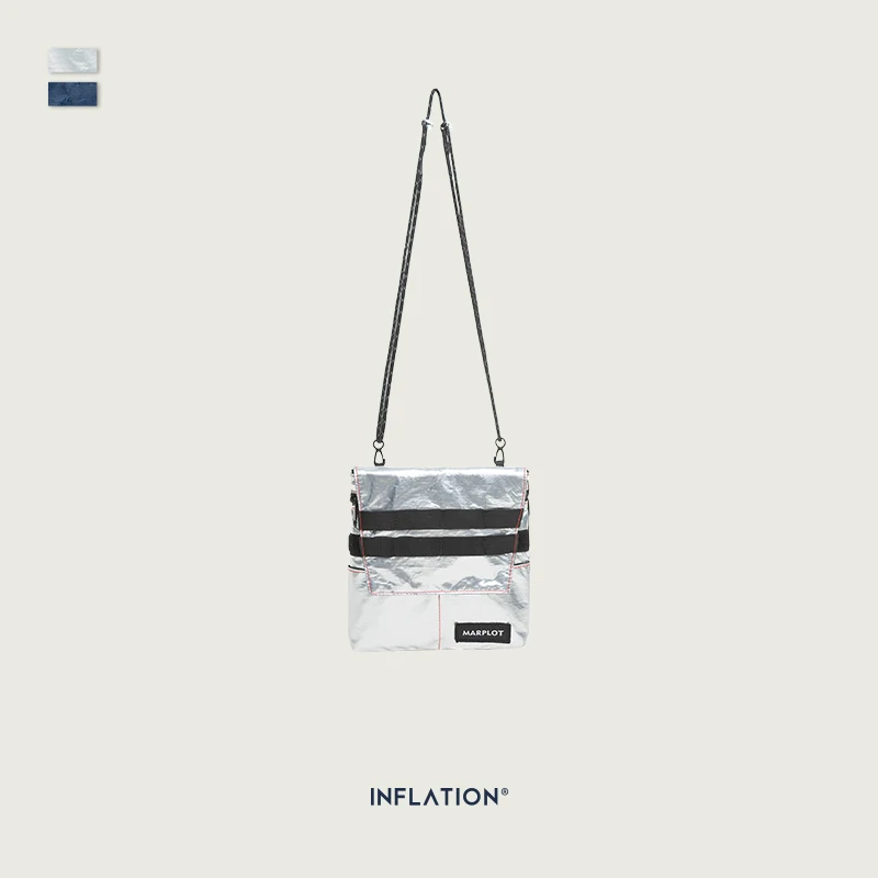Инфляция мини печати Съемная поясная сумка, набедренная хоп функциональные сумки на плечо для мужчин Уличная сумка через плечо для Wo мужчин 234AI2019 - Цвет: Silver