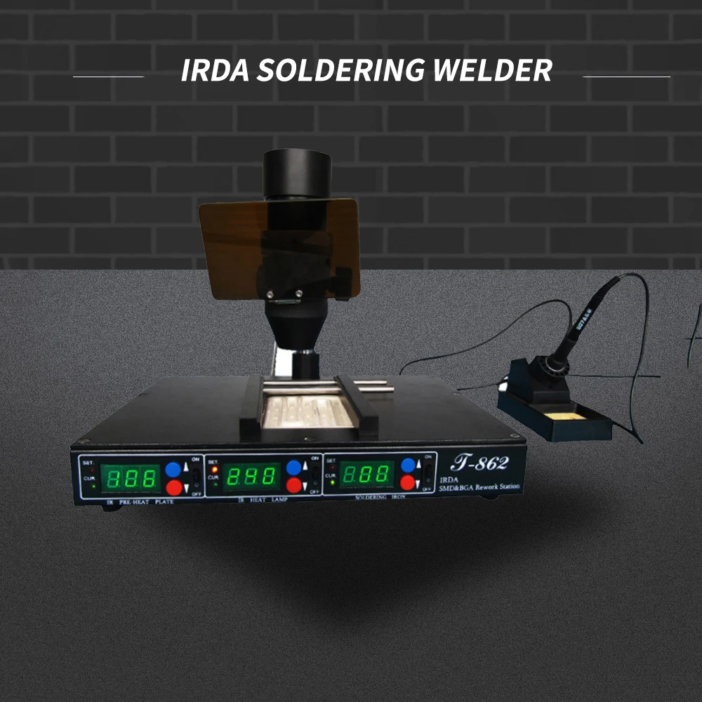 Уполномоченный PUHUI T-862 IRDA SMD BGA ИК паяльная станция пайки сварщик инфракрасный SMT с