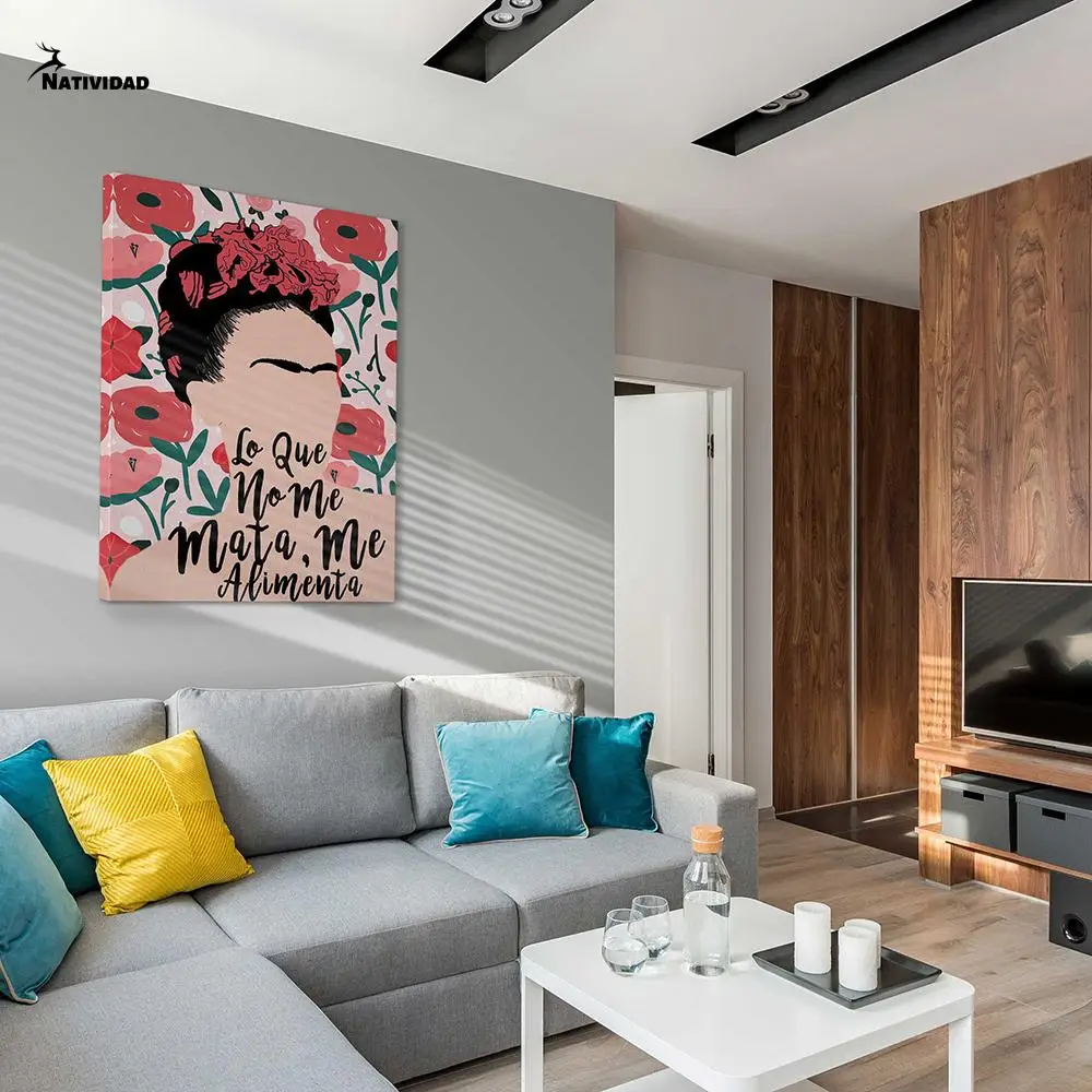 

Абстрактная Мексиканская смешная женщина Цветочная Картина на холсте настенное искусство скандинавские плакаты и принты настенные картины для украшения гостиной