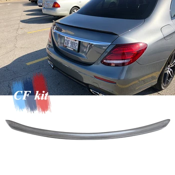 

CF Kit Carbon Fiber Car Rear Trunk Boot Spoiler For Mercedes Benz E CLASS W213 E63 Style 2016 up Rear Wing Car Styling